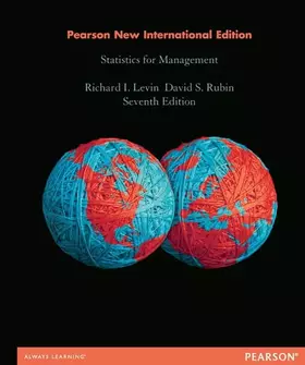 Couverture du produit · Statistics for Management: Pearson New International Edition