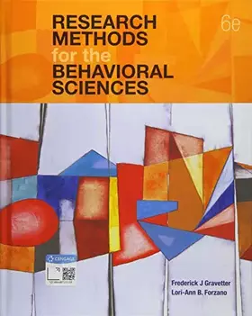 Couverture du produit · Research Methods for the Behavioral Sciences (MindTap Course List)