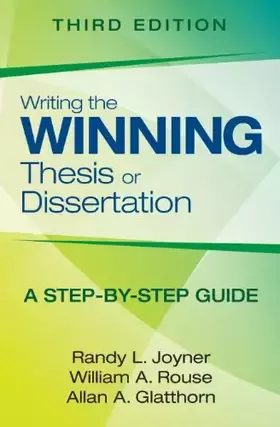 Couverture du produit · Writing the Winning Thesis or Dissertation: A Step-by-Step Guide