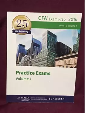Couverture du produit · CFA Practice Exams 2016 - Volume 1