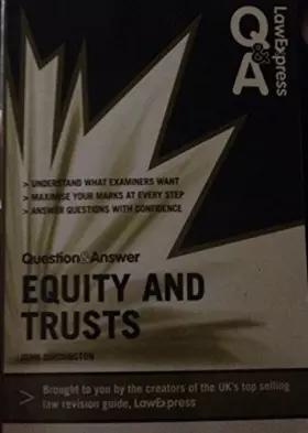 Couverture du produit · Equity and Trusts. by John Duddington