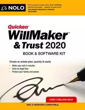 Couverture du produit · Quicken Willmaker & Trust 2020: Book & Software Kit