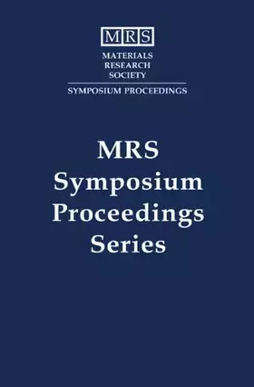 Couverture du produit · Ferroelectric Thin Films III: Volume 310 (MRS Proceedings)