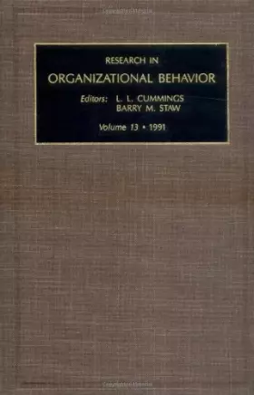 Couverture du produit · Research in Organizational Behavior