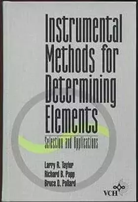 Couverture du produit · Instrumental Methods for Determining Elements