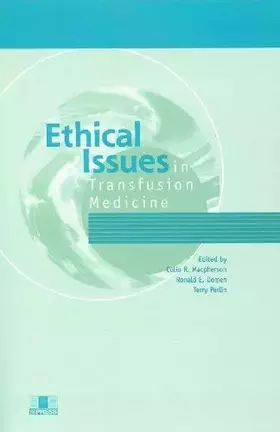 Couverture du produit · Ethical issues in transfusion medicine