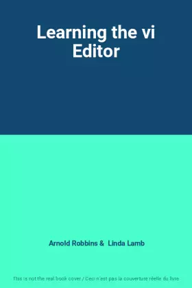 Couverture du produit · Learning the vi Editor