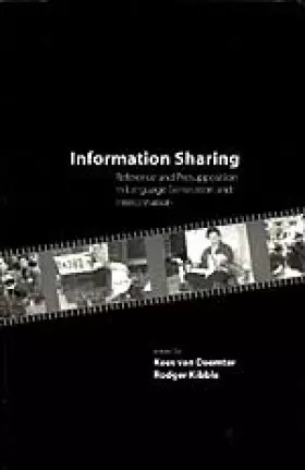 Couverture du produit · Information Sharing – Reference & Presupposition in Language Generation & Interpretation