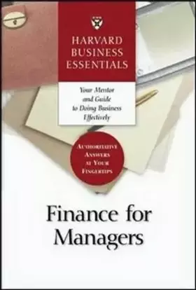 Couverture du produit · Finance for Managers.