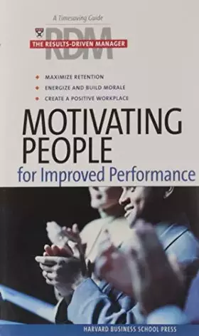 Couverture du produit · Motivating People for Improved Performance