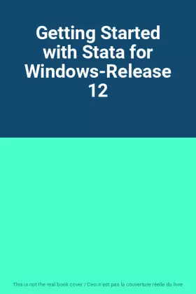 Couverture du produit · Getting Started with Stata for Windows-Release 12