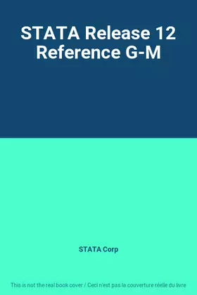 Couverture du produit · STATA Release 12 Reference G-M