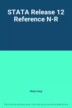 Couverture du produit · STATA Release 12 Reference N-R