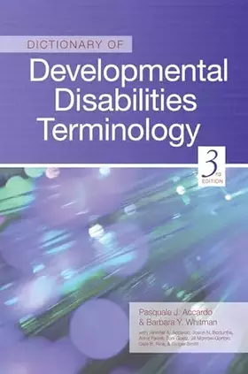 Couverture du produit · Dictionary of Developmental Disabilities Terminology