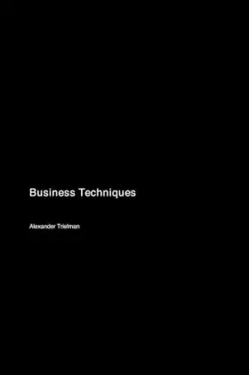 Couverture du produit · Business Techniques