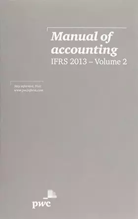 Couverture du produit · Manual of Accounting, IFRS 2013