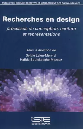 Couverture du produit · Recherches en design: Processus de conception, écriture et représentations