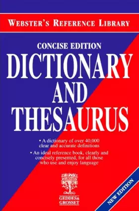 Couverture du produit · Webster's Dictionary and Thesaurus