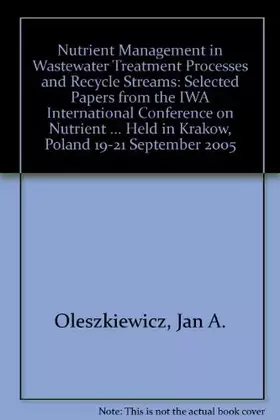 Couverture du produit · Nutrient Management in Wastewater Treatment Processes and Recycle Streams