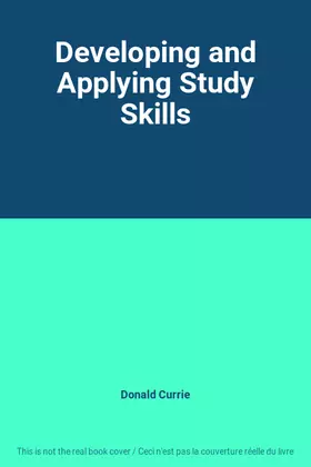 Couverture du produit · Developing and Applying Study Skills
