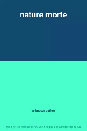 Couverture du produit · nature morte