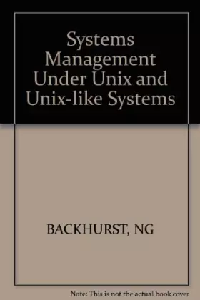 Couverture du produit · Systems Management Under Unix