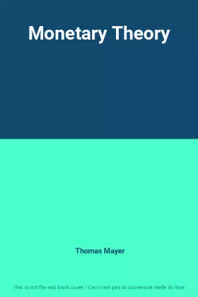 Couverture du produit · Monetary Theory