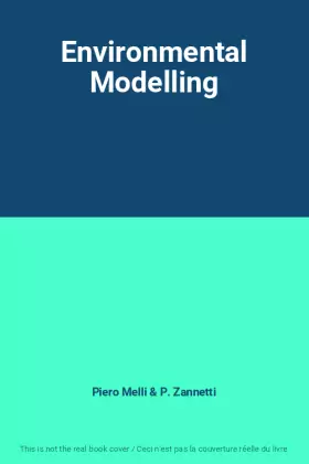 Couverture du produit · Environmental Modelling