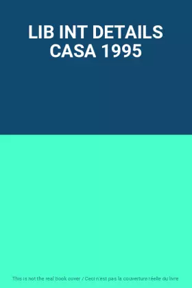 Couverture du produit · LIB INT DETAILS CASA 1995