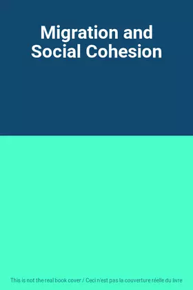 Couverture du produit · Migration and Social Cohesion