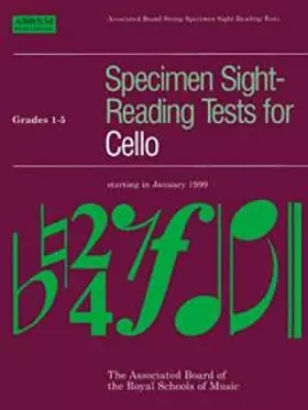 Couverture du produit · Specimen Sight-Reading Tests for Cello