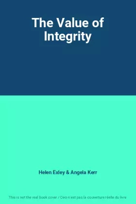 Couverture du produit · The Value of Integrity