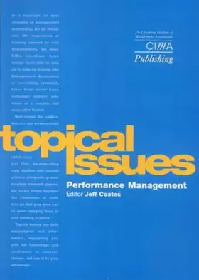 Couverture du produit · Performance Management (CIMA Professional Handbook)
