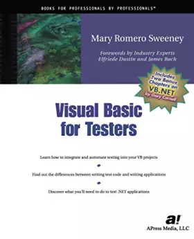 Couverture du produit · Visual Basic for Testers