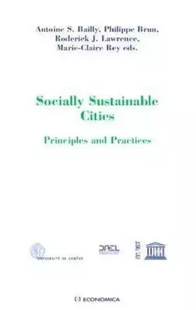 Couverture du produit · Socially Sustainable Cities: Principles and Practices