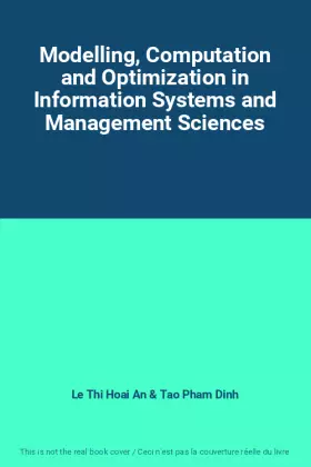 Couverture du produit · Modelling, Computation and Optimization in Information Systems and Management Sciences