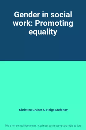 Couverture du produit · Gender in social work: Promoting equality