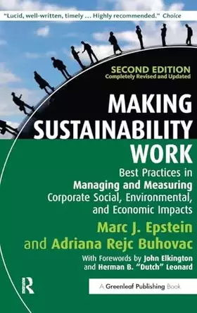 Couverture du produit · Making Sustainability Work