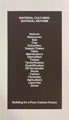 Couverture du produit · MATERIAL CULTURES MATERIAL REFORM
