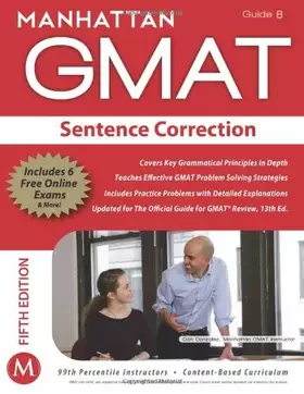 Couverture du produit · Sentence Correction GMAT Strategy Guide, 5th Edition