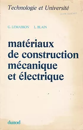 Couverture du produit · Matériaux de construction mécanique et électrique