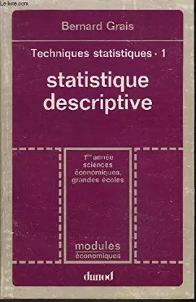Couverture du produit · Techniques statistiques