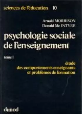Couverture du produit · Psychologie sociale de l'enseignement