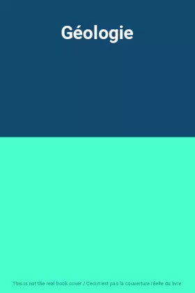 Couverture du produit · Géologie