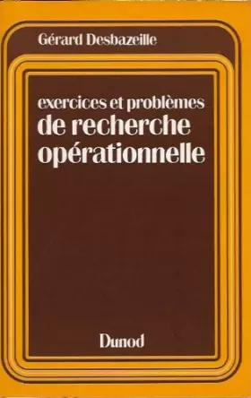 Couverture du produit · Exercices et problèmes de recherche opérationnelle