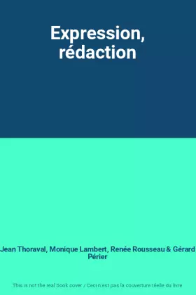 Couverture du produit · Expression, rédaction
