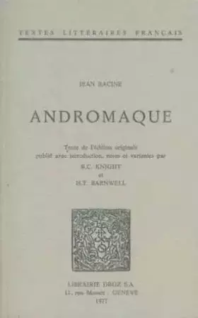 Couverture du produit · Andromaque