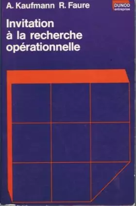 Couverture du produit · Invitation à la recherche opérationnelle