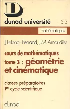Couverture du produit · Cours de mathématiques...