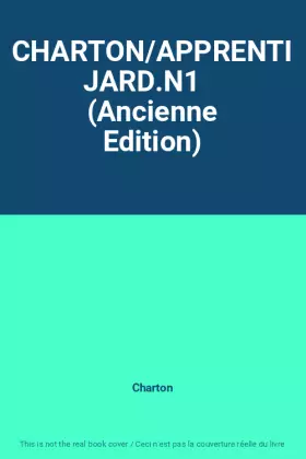 Couverture du produit · CHARTON/APPRENTI JARD.N1    (Ancienne Edition)